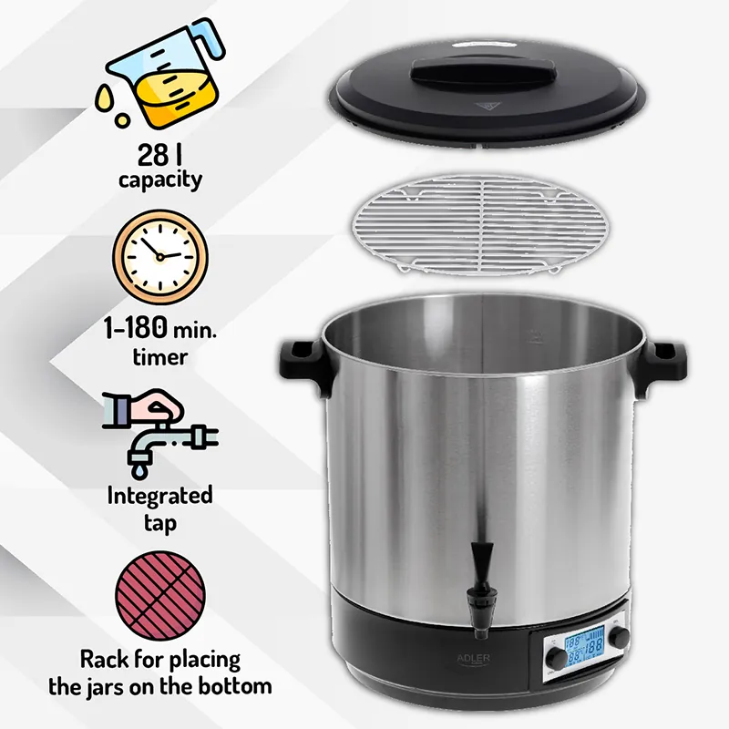 Oala Electrica de Pasteurizare 28L 2600W AD 4496 Adler