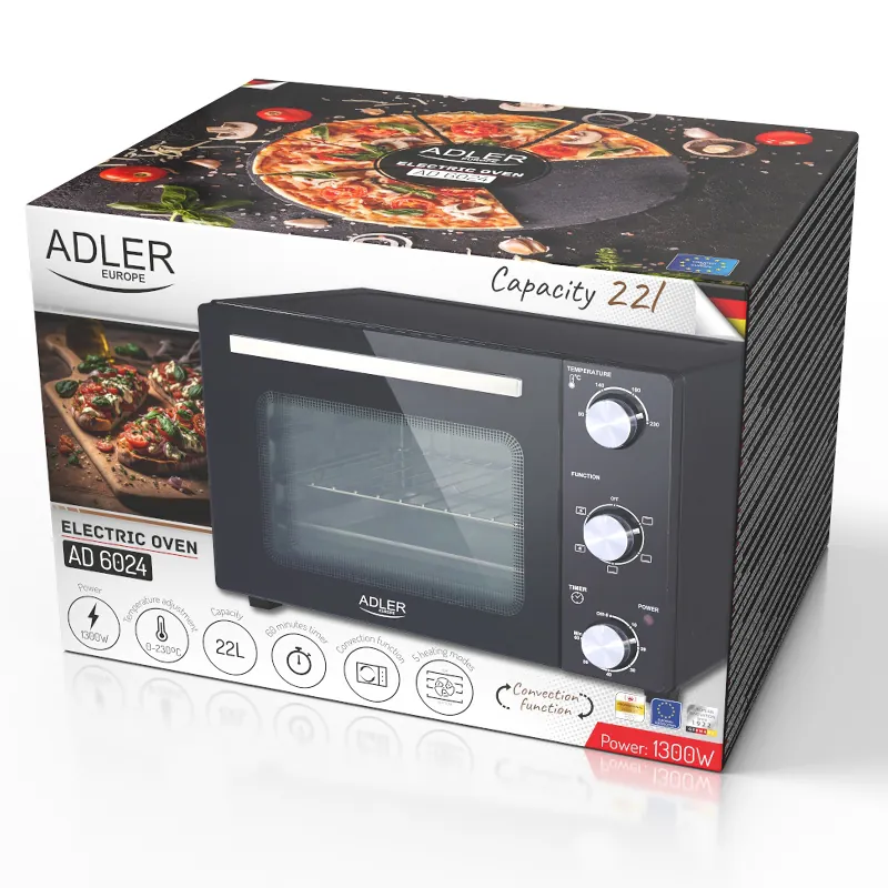 Cuptor Electric 22L 1300W Adler