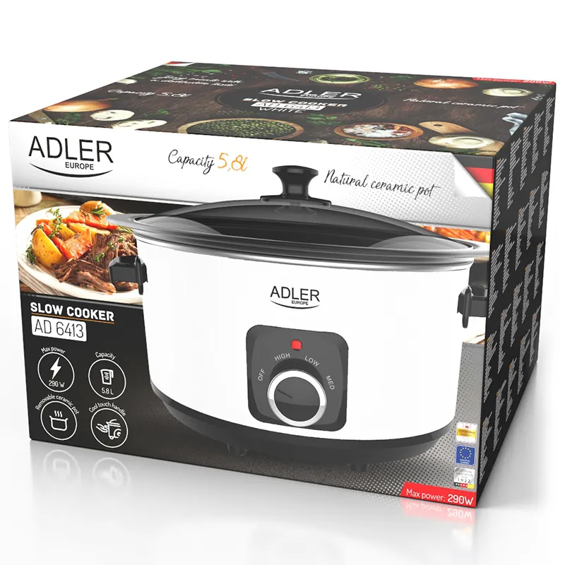 Slow Cooker 5.8L AD 6413 Alb Adler
