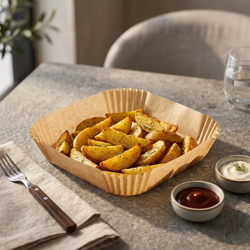 Hartie pentru Air Fryer Patrat 20CM 100BUC Adler