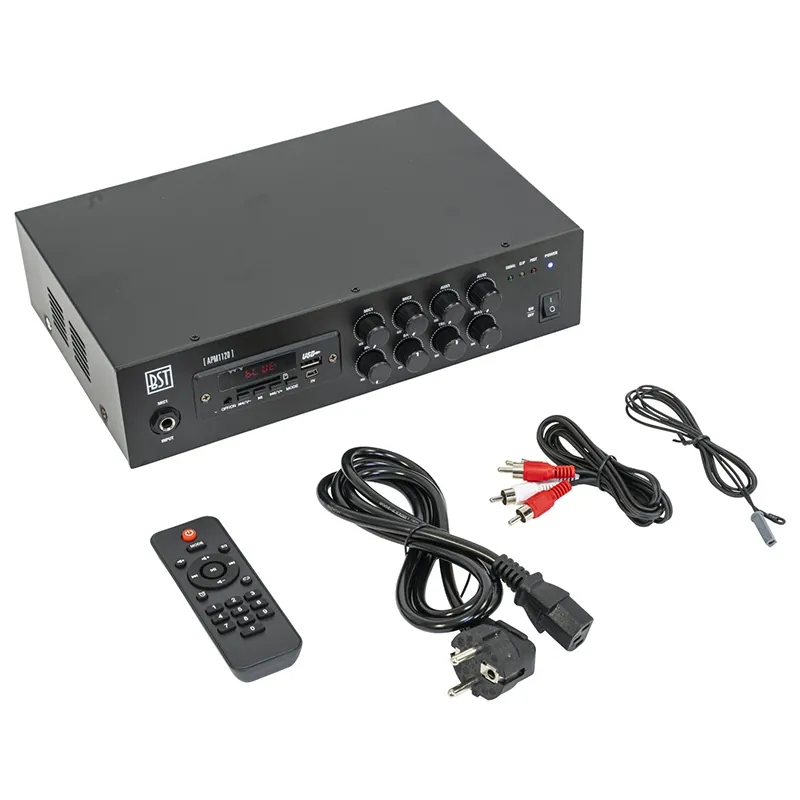 Mixer Pa Amplificat 100V 120W cu USB/Bluetooth/SD/FM