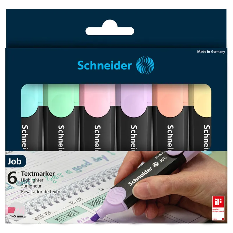 Set 6 Evidentiatoare Pastel Schneider