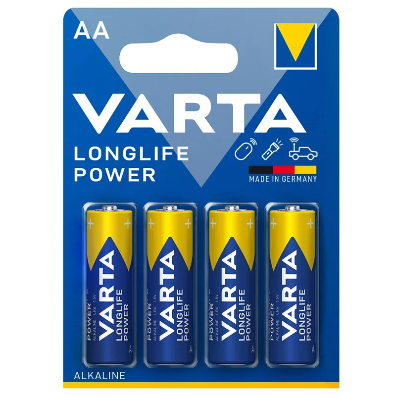 Baterie Alcalina Longlife Power LR6 Bl 4 Buc Varta