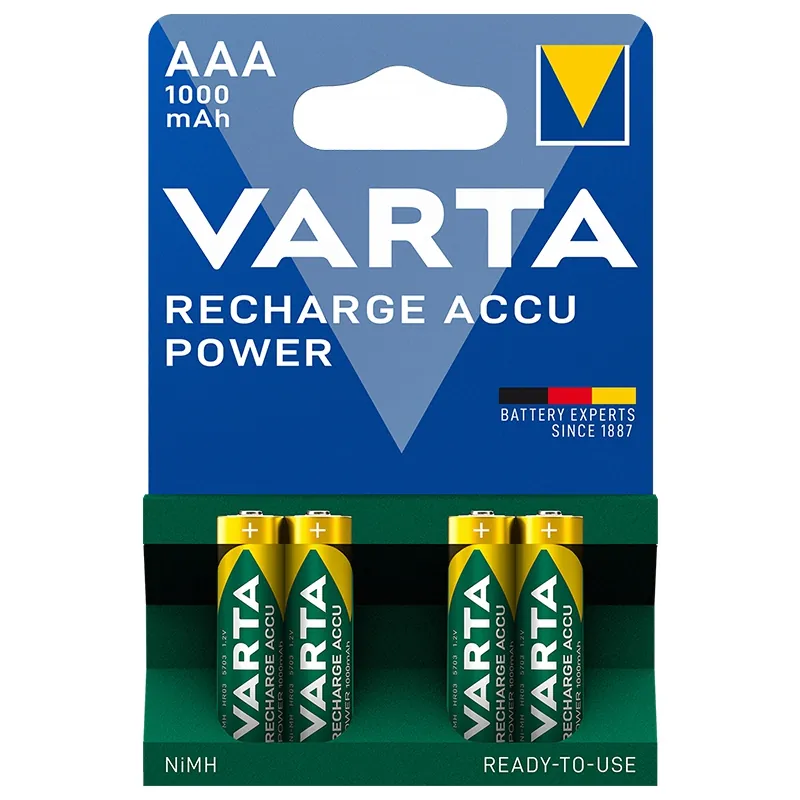 Acumulatori AAA 1000MAH Blister 4 Buc Varta