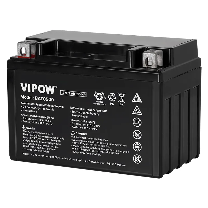 Acumulator Vehicule Electrice 12V 9AH 10HR Vipow