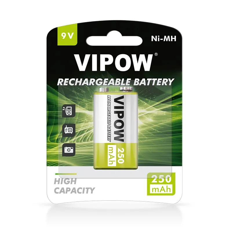 Acumulatori 9V 250MAH Ni-Mh Blister 1B Vipow