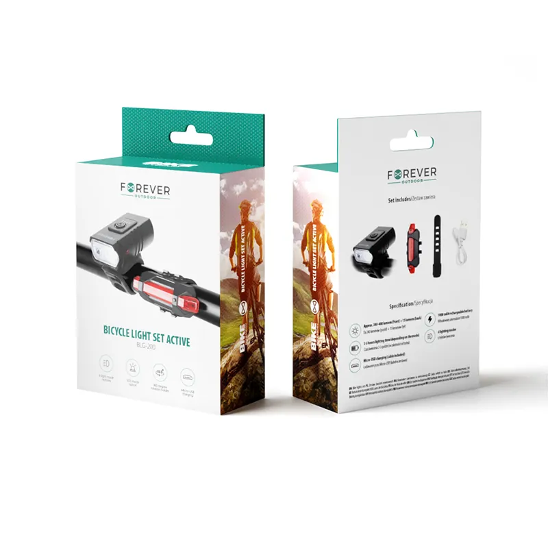 Set Lumini Bicicleta Fata-Spate cu Acumulator