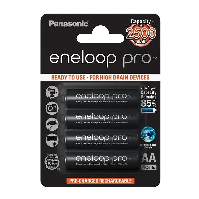 Acumulatori AA 2500MAH Panasonic Eneloop Pro