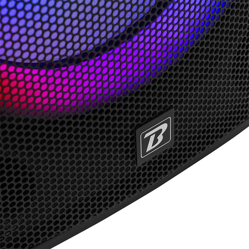 Boxa Activa 250W RMS 2X15"/38CM + Tweeter 1.75" cu BT/USB/SD/FM