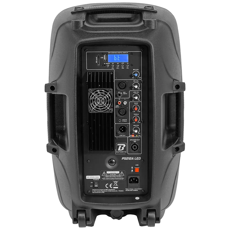 Set Boxe 2X12"/30CM 2X250W RMS 1 Activ + 1 Pasiv USB/SD/BT/FM