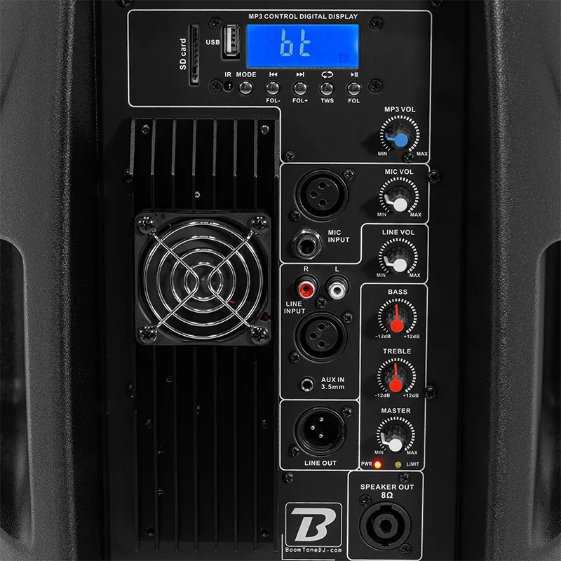 Set Boxe 2X12"/30CM 2X250W RMS 1 Activ + 1 Pasiv USB/SD/BT/FM