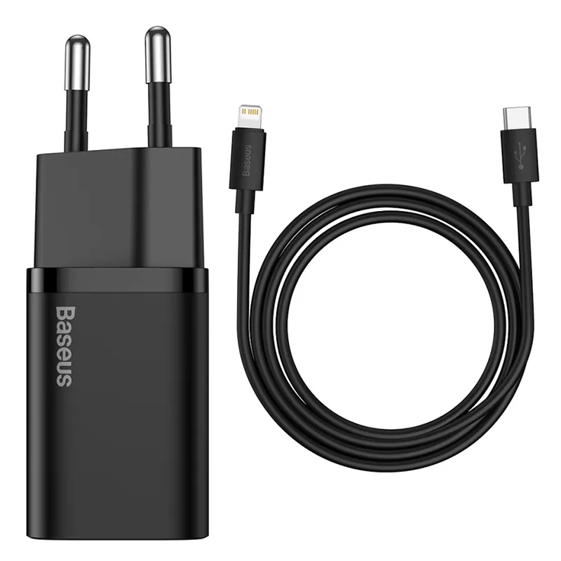 Incarcator Retea PD 20W 3A USB Tip C  - Lightning 1M Baseus - Negru