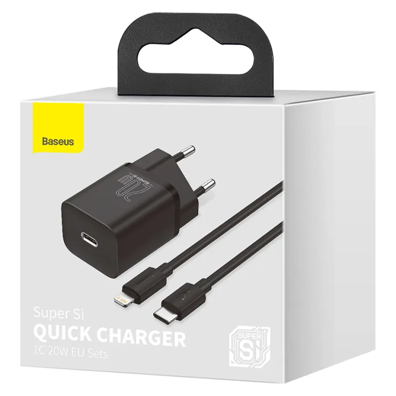Incarcator Retea PD 20W 3A USB Tip C  - Lightning 1M Baseus - Negru