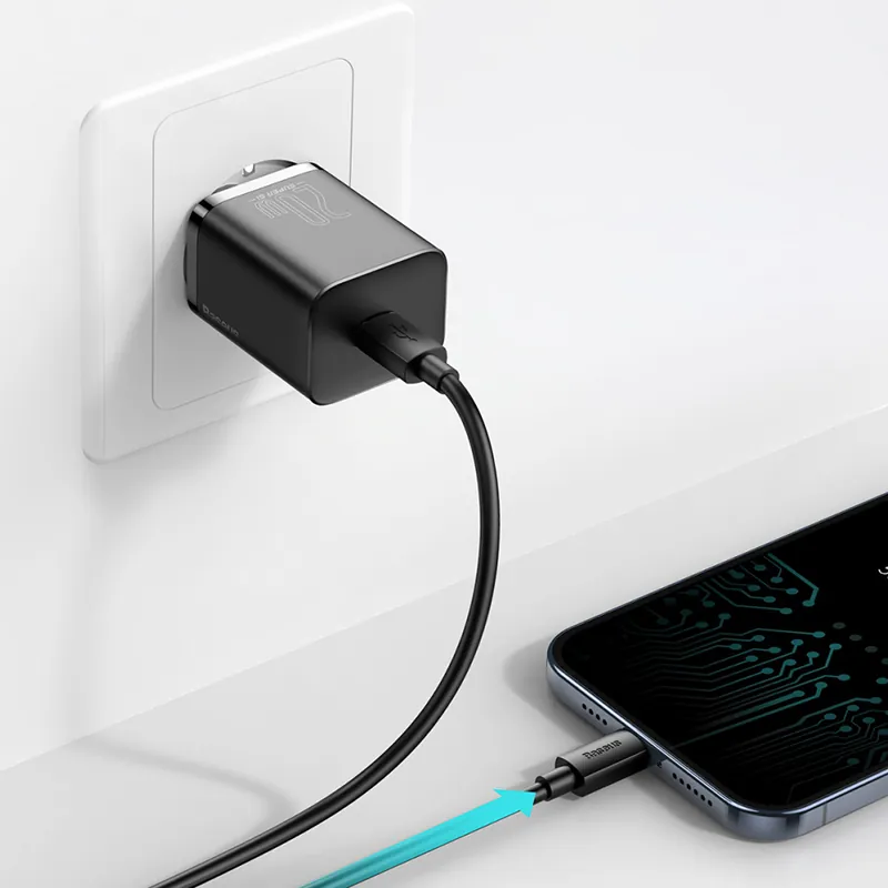 Incarcator Retea PD 20W 3A USB Tip C  - Lightning 1M Baseus - Negru