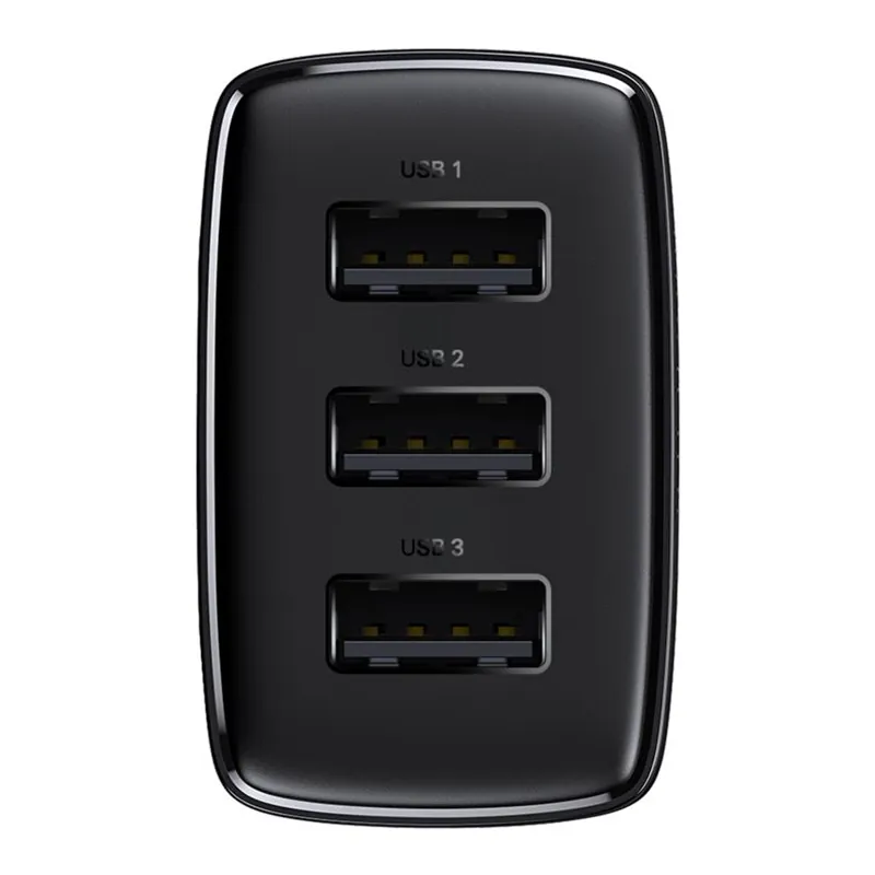 Incarcator Retea 3XUSB Fast Charging 17W Baseus - Negru
