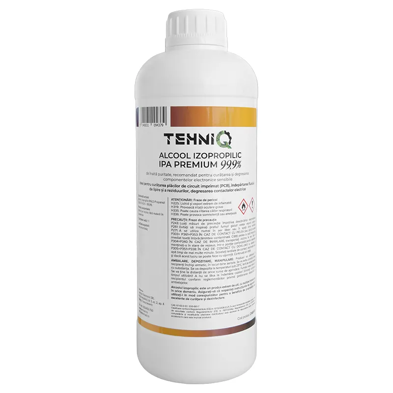 Alcool Izopropilic Ipa Premium 99.9% 1L Hdpe Tehniq
