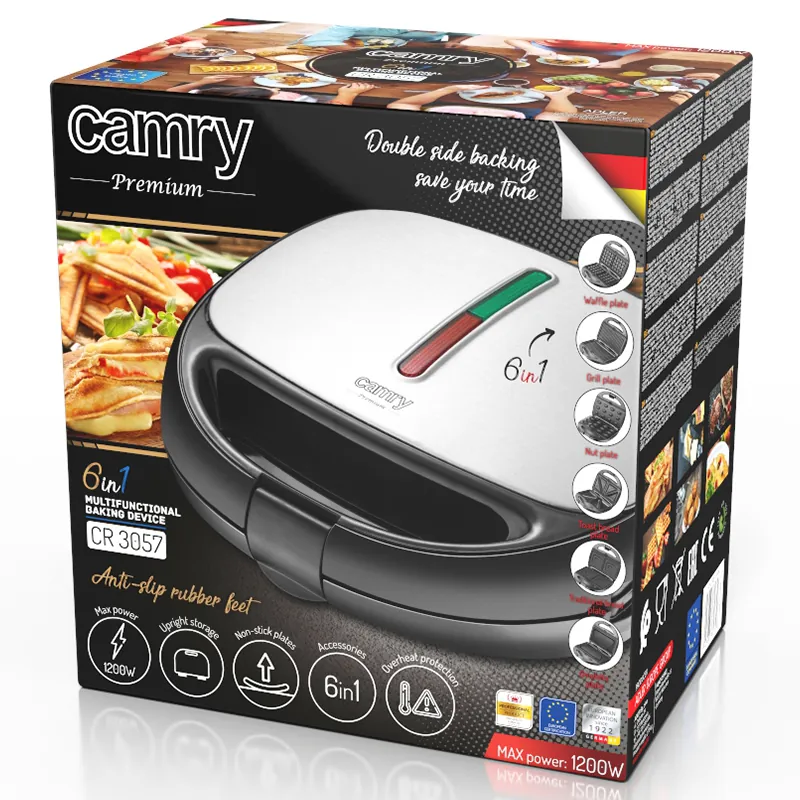 Sandwich Maker 6 in 1 1200W CR 3057 Camry