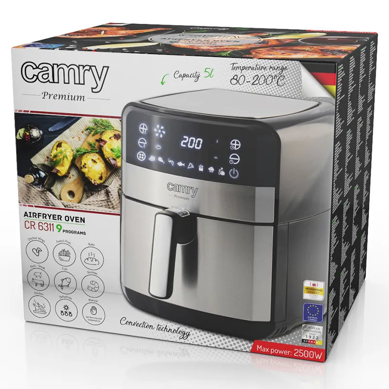 Friteuza Air Fryer 5L 9 Programe CR 6311 Camry