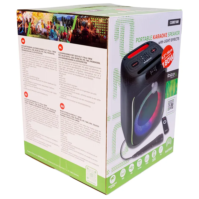 Boxa Portabila 6.5''/16CM 100W BT/FM/USB/Msd