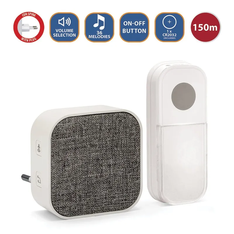 Sonerie Wireless 36 Melodii 150M Alimentare 220-240V