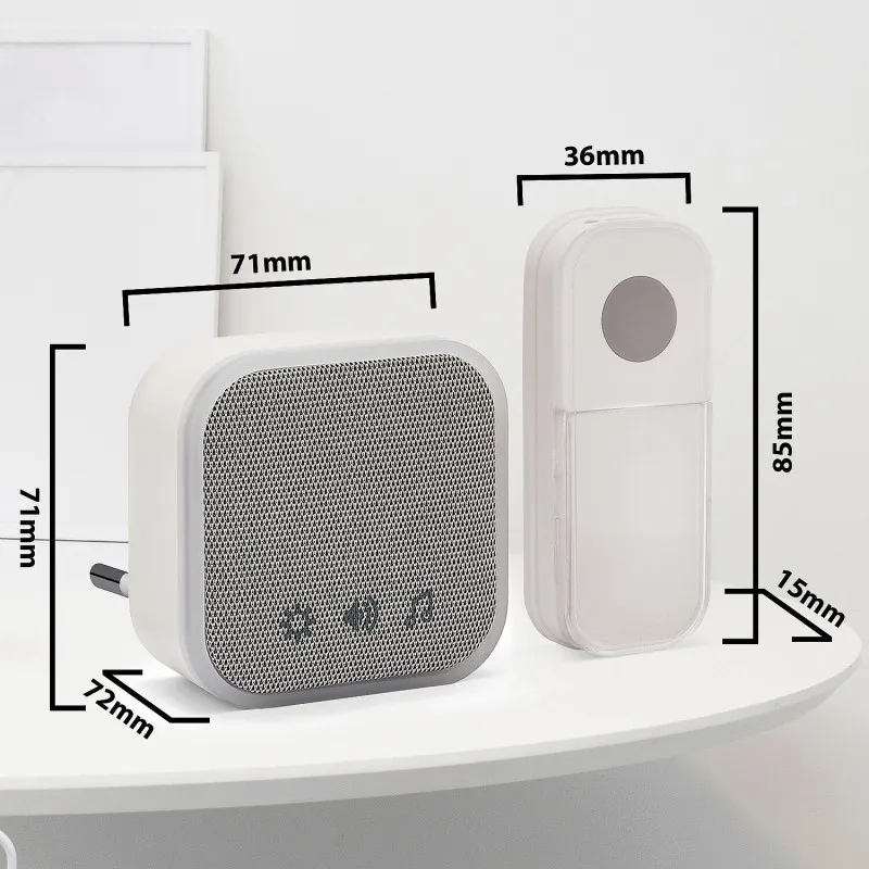Set 2 Sonerii Wireless 36 Melodii 150M Alimentare 220-240V