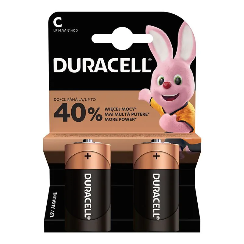 Baterie Alcalina LR14 Blister 2 Buc Duracell