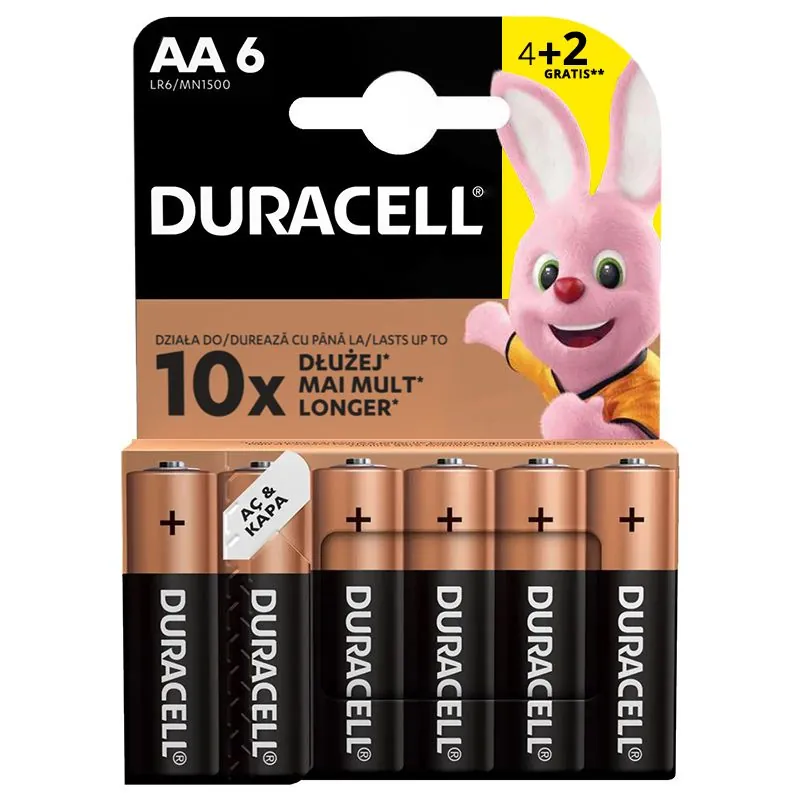 Baterie Alcalina Duracell LR06 Blister 4 Buc