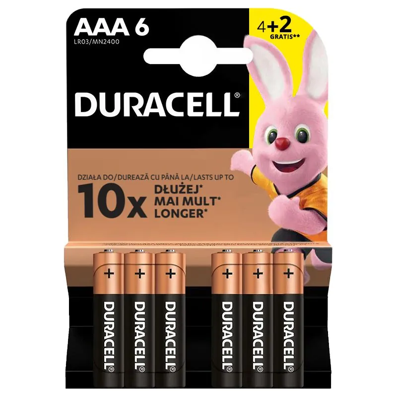 Baterie Alcalina Duracell LR03 Blister 4 Buc