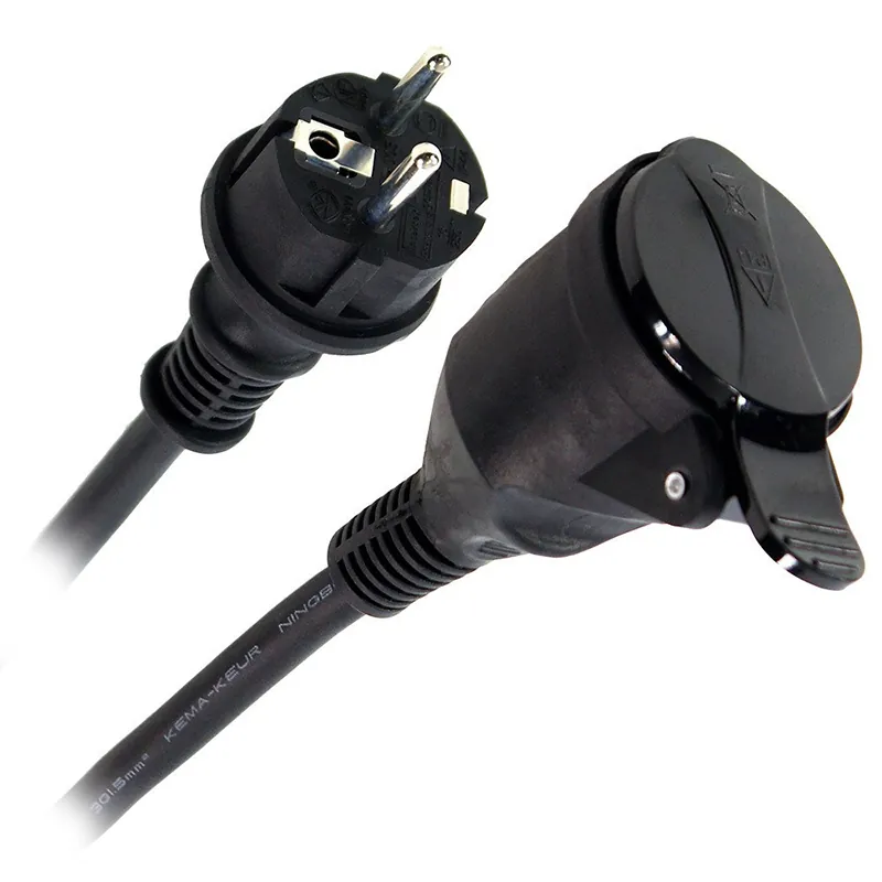 Cablu Extensie(Cupla) 10M (3GX1.5MM) IP44 - Negru