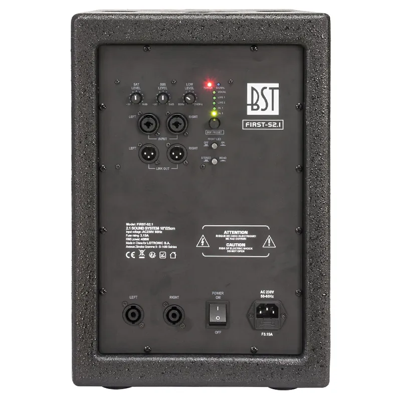Kit Subwoofer 10"/25CM + 2 Sateliti 4"/10CM 400W RMS Bst