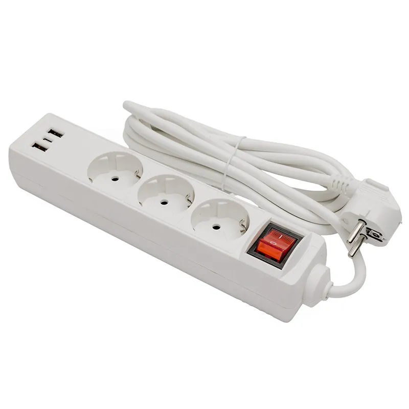 Prelungitor 3 Prize cu Intrerupator si USB 3M