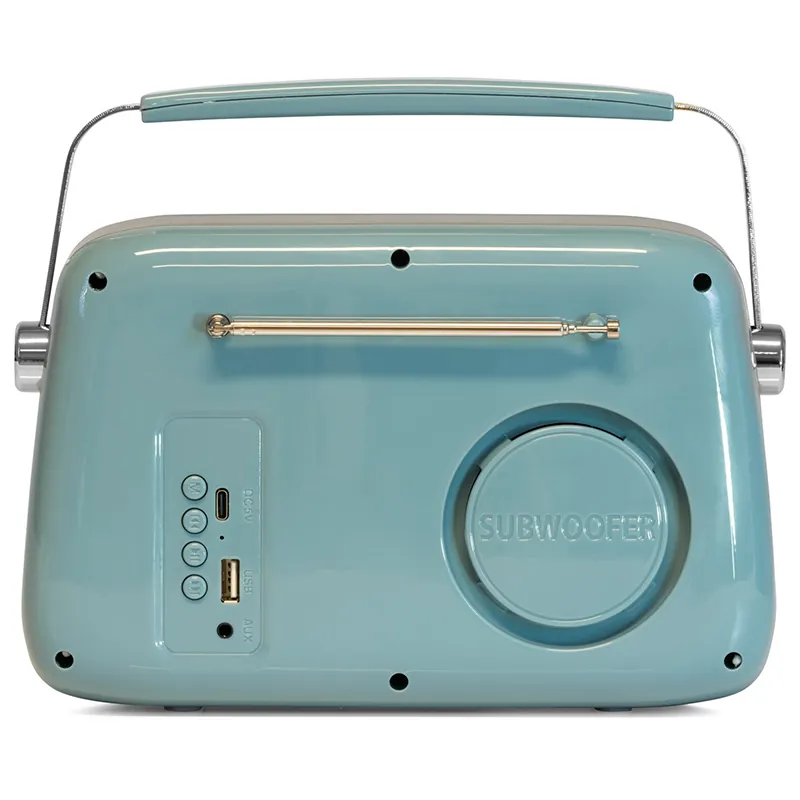 Radio FM Portabil Nostalgia 30W cu Functie Bluetooth/AUX -Albastru