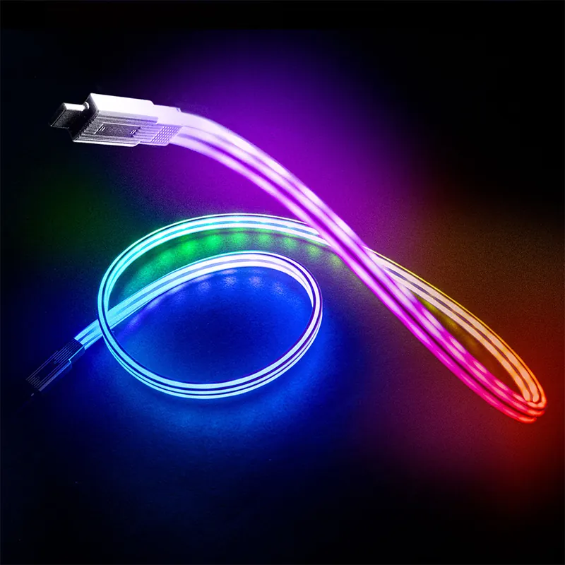 Cablu USB-C - USB-C Fast Charge 1M  Iluminat LED