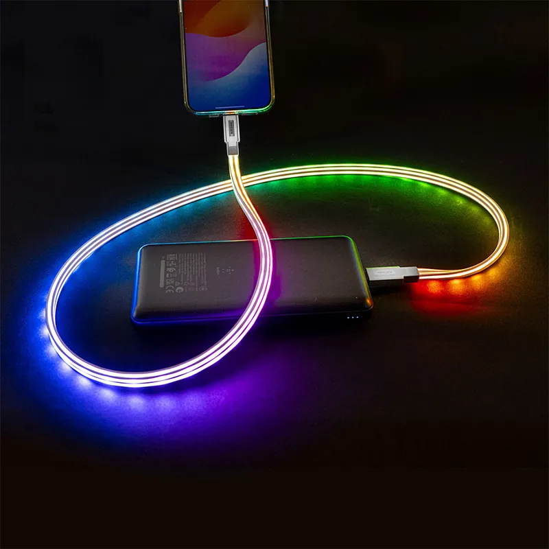 Cablu USB-C - USB-C Fast Charge 1M  Iluminat LED