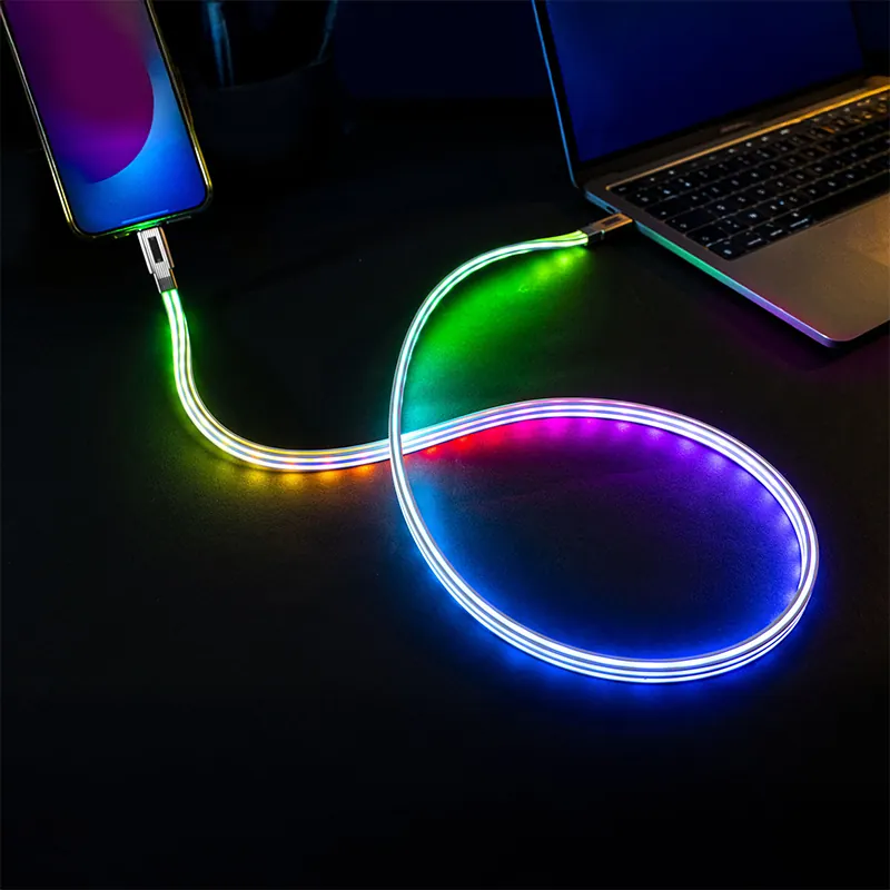 Cablu USB-C - USB-C Fast Charge 1M  Iluminat LED