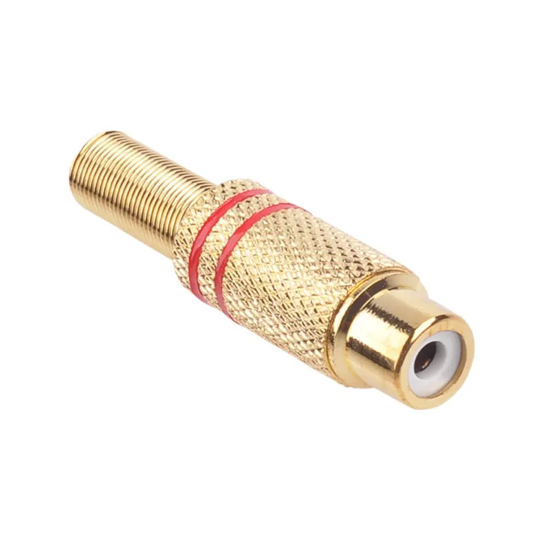 Mufa RCA Mama Metal Auriu Rosu