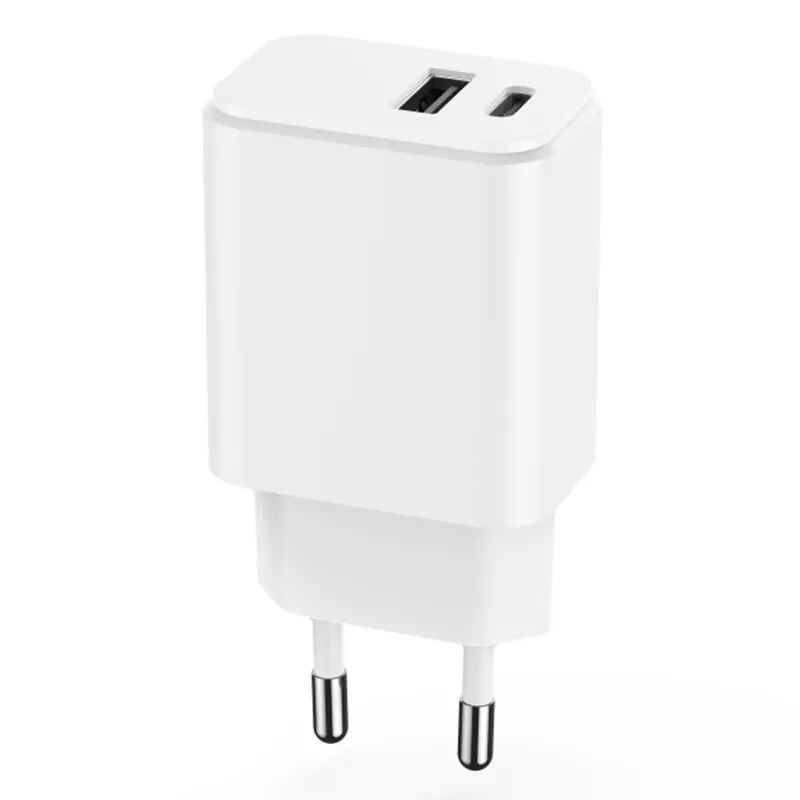 Incarcator Retea USB-C +USB A Fast Charging 20W - Alb