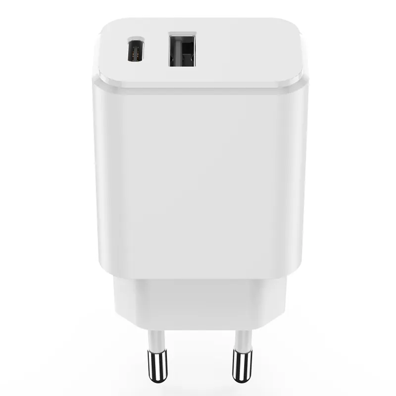 Incarcator Retea USB-C +USB A Fast Charging 20W - Alb
