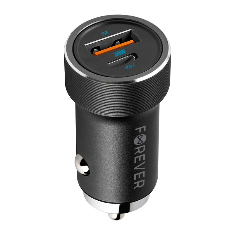 Incarcator Auto PD 1 X USB-C 20W si 1 X USB + Cablu USB-C 60W