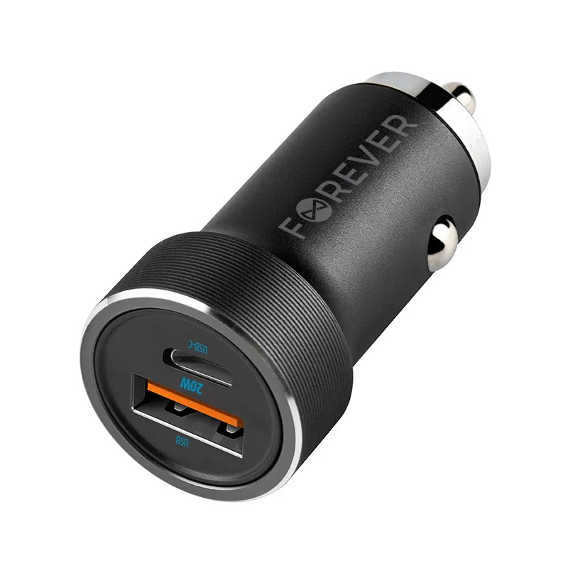 Incarcator Auto PD 1 X USB-C 20W si 1 X USB + Cablu USB-C 60W