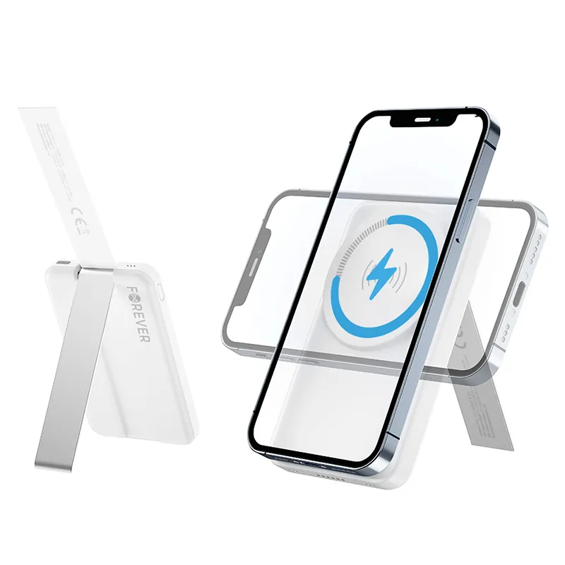 Statie Incarcare 5 in 1 cu Incarcare Wireless Magnetic - Alb