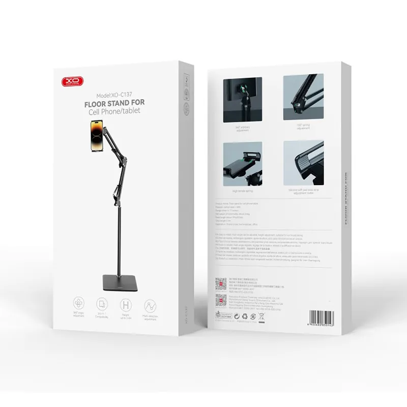 Stand Suport Telefon cu Brat Reglabil - Negru