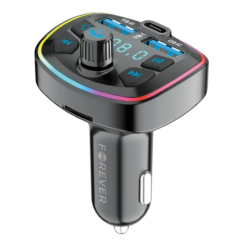 Modulator FM cu Bluetooth cu 2XUSB 1A - 3.1A + USB C 20W