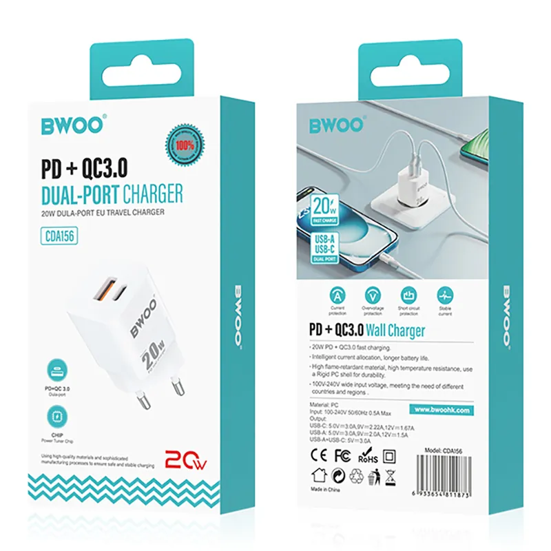 Incarcator Retea 20W USB C/USB