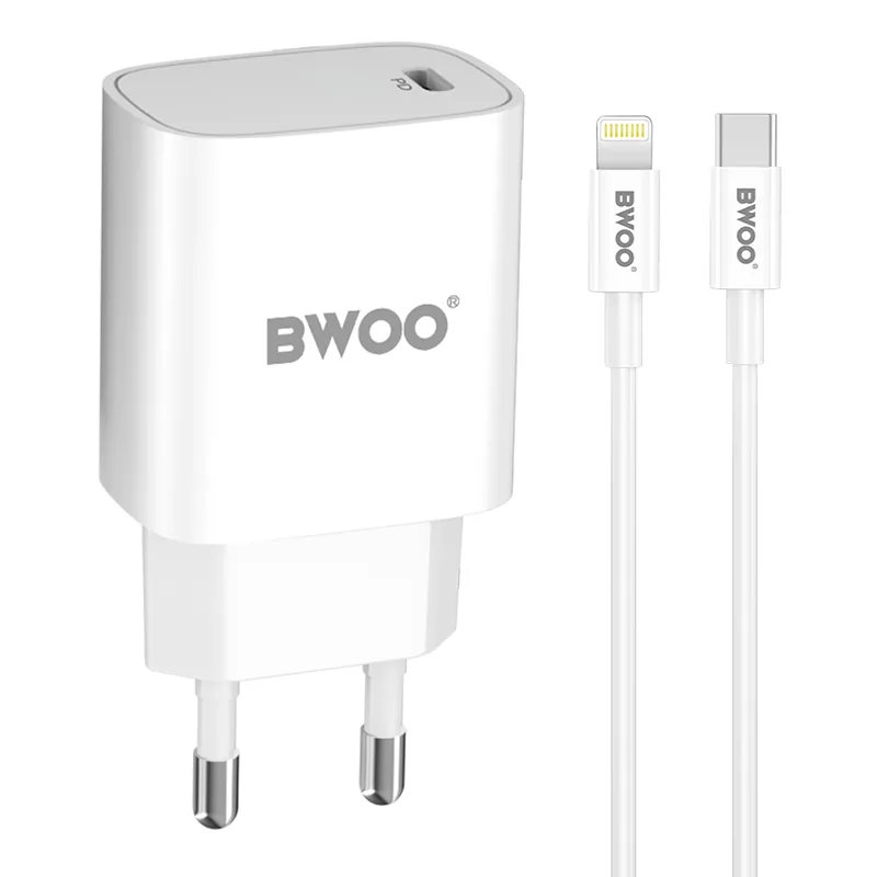 Incarcator Retea 20W USB C + Cablu Lightning