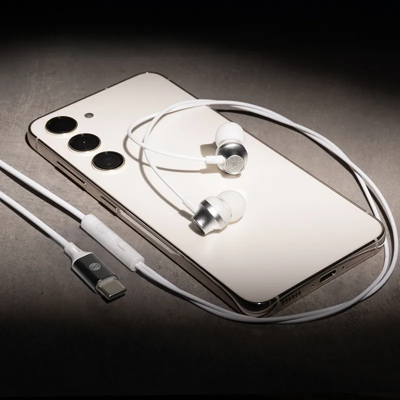 Casca Stereo cu Mufa Tip C - Alb