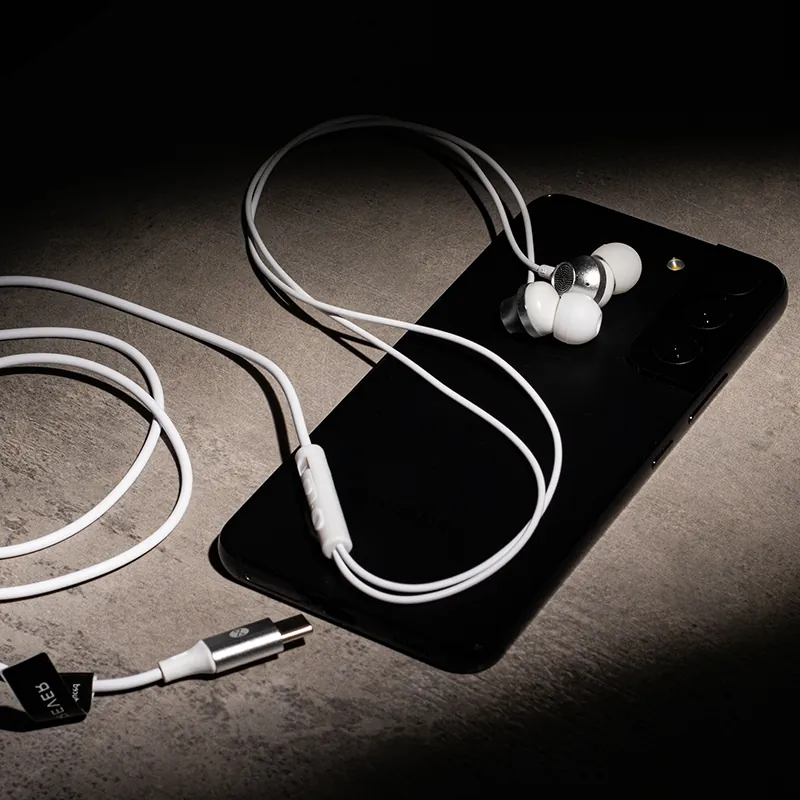 Casca Stereo cu Mufa Tip C - Alb
