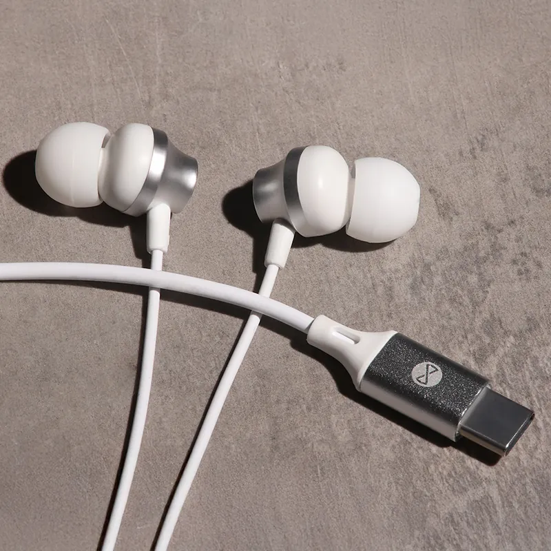 Casca Stereo cu Mufa Tip C - Alb