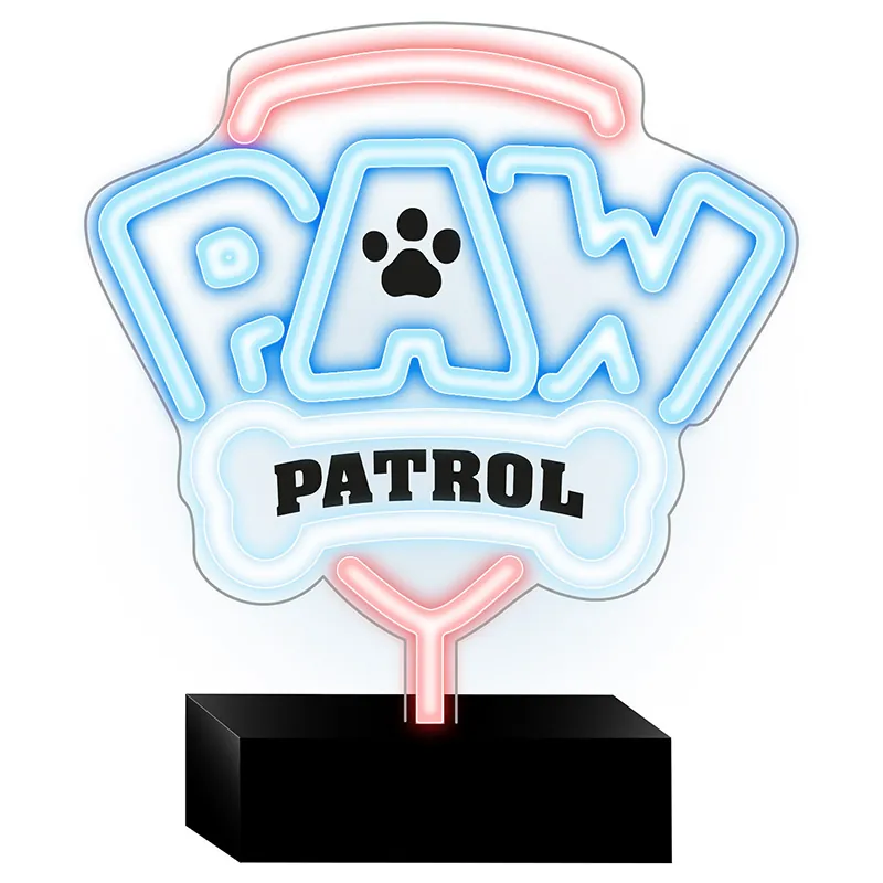 Neon LED Paw Patrol Logo