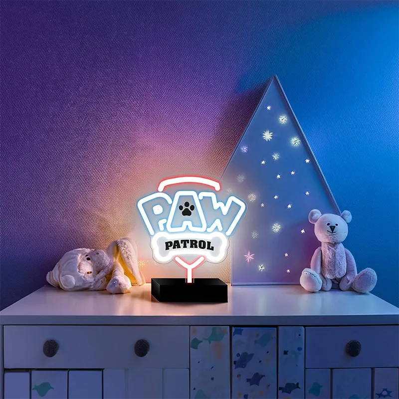 Neon LED Paw Patrol Logo